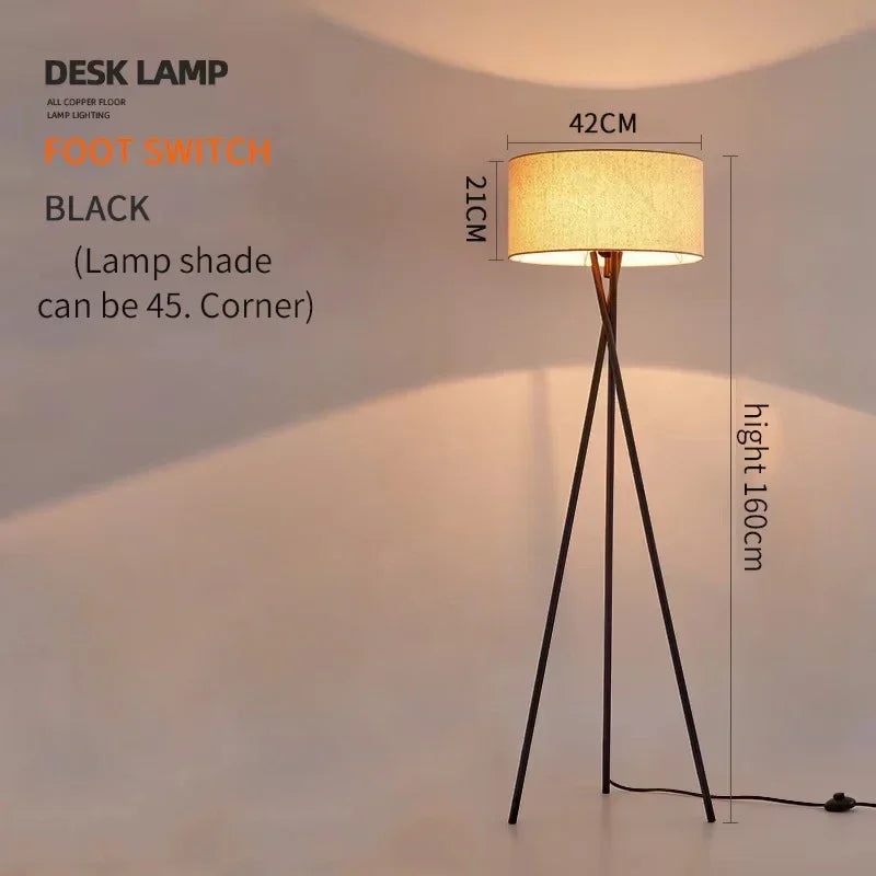 Modern Floor Lamp - Dimmable LED Standing Lamp with Remote Control