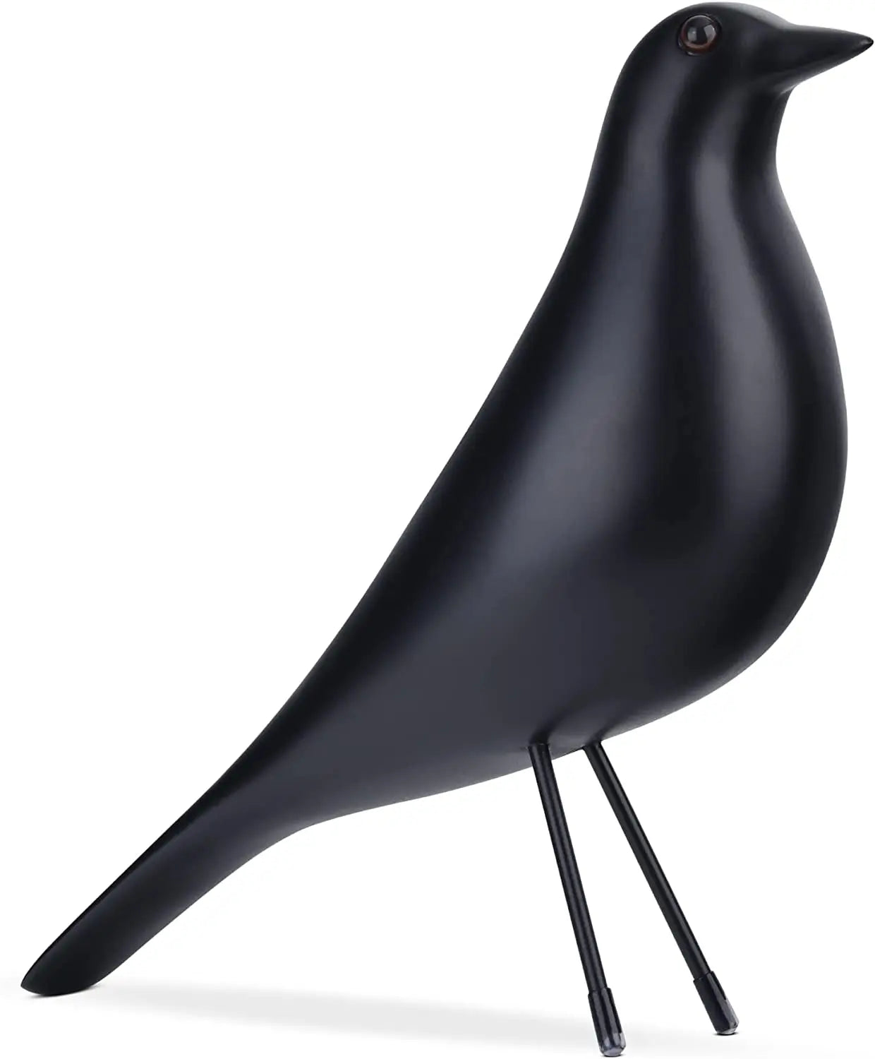 Black Bird Figurine - Modern Minimalist Resin Bird Sculpture for Home Decor