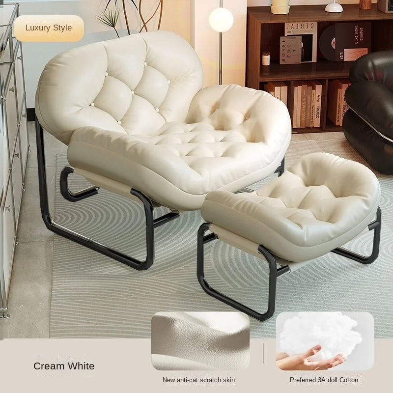 Vintage Lazy Sofa Chair - Casual Accent Chair for Bedroom, Living Room & Balcony