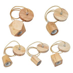 Wooden Pendant Light | Nordic Vintage E27 Hanging Lamp