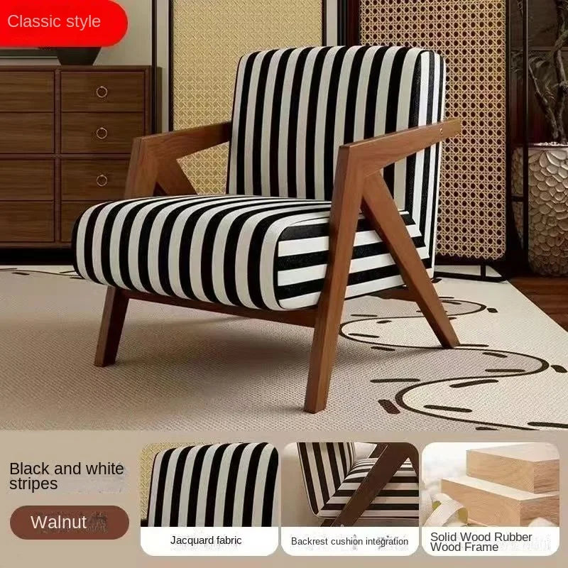 French Medieval Lazy Sofa Chair - Nordic Designer Accent Chair for Living Room