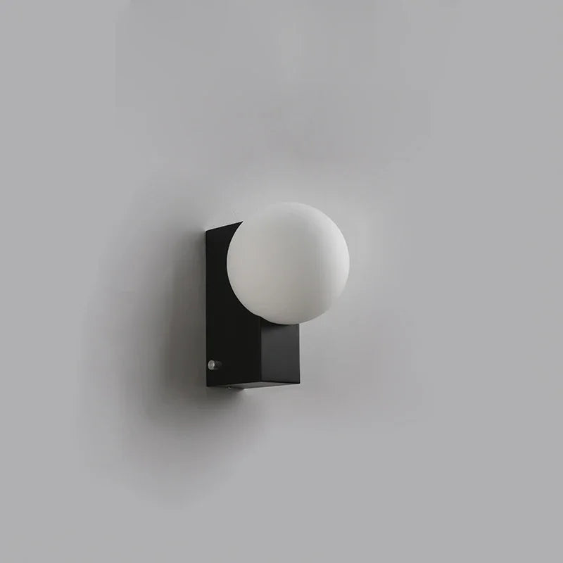 Wall Sconce - Modern Black Metal Wall Lamp for Bedroom & Dining Room