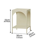 Nordic Metal Coffee Table - Modern Side Table with Storage Shelves for Living Room