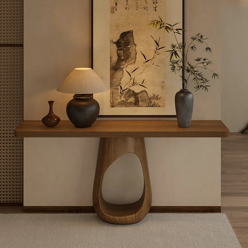 American Classic Console Table - Mid-Century Entrance Table for Porch & Entryway