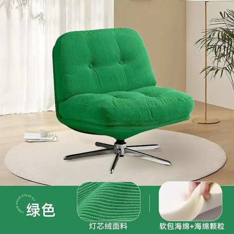 Velvet Rotatable Accent Chair - Modern Lounge Seating for Living Room & Balcony