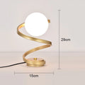 Nordic Glass Table Lamp - Retro LED Bedside Lamp with Dimmable Button
