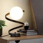 Nordic Glass Table Lamp - Retro LED Bedside Lamp with Dimmable Button