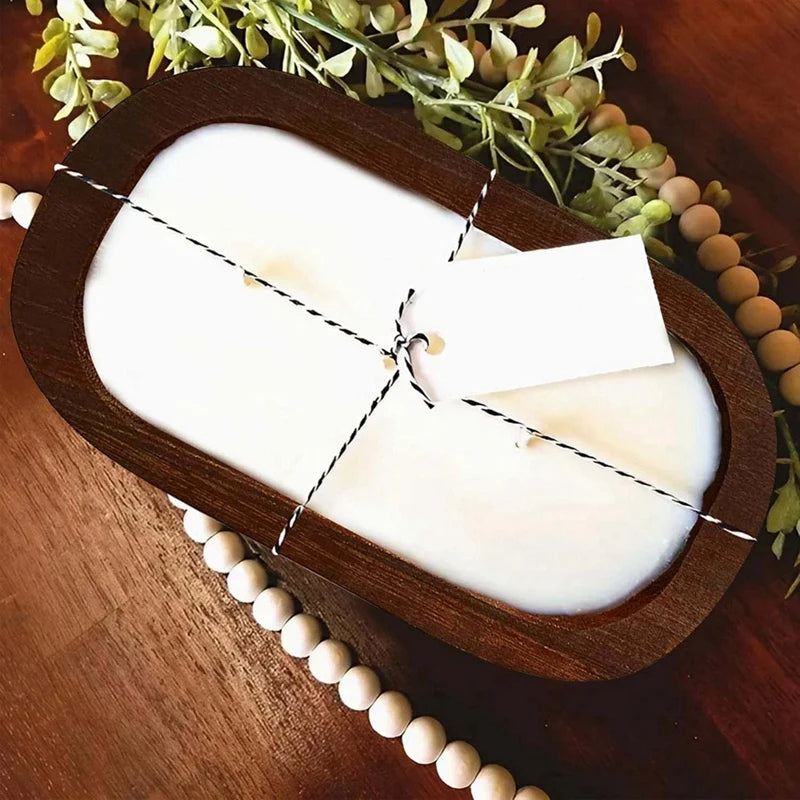 Handcrafted Wooden Dough Bowl 6 Piece Artisan Collection 