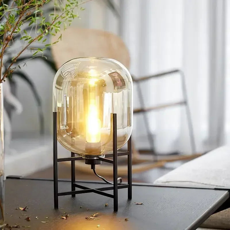Glass Ball Floor Lamp - Nordic Postmodern LED Spherical Lamp for Living Room
