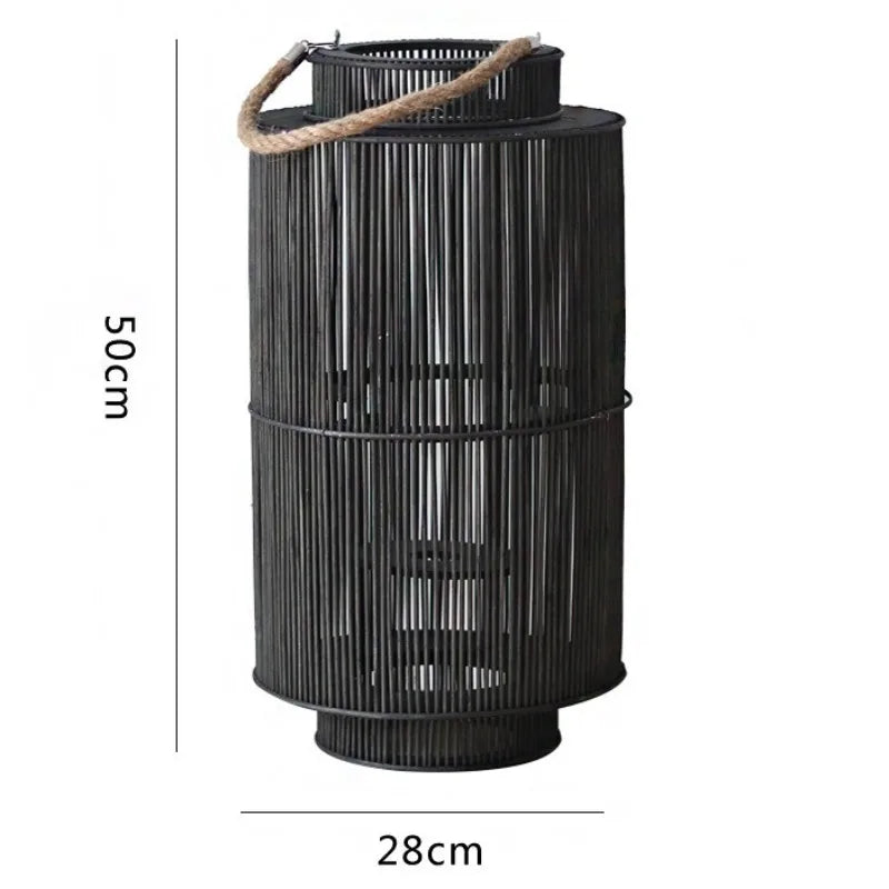 Wind Lantern Candle Holder - Vintage Nordic Candlestick 
