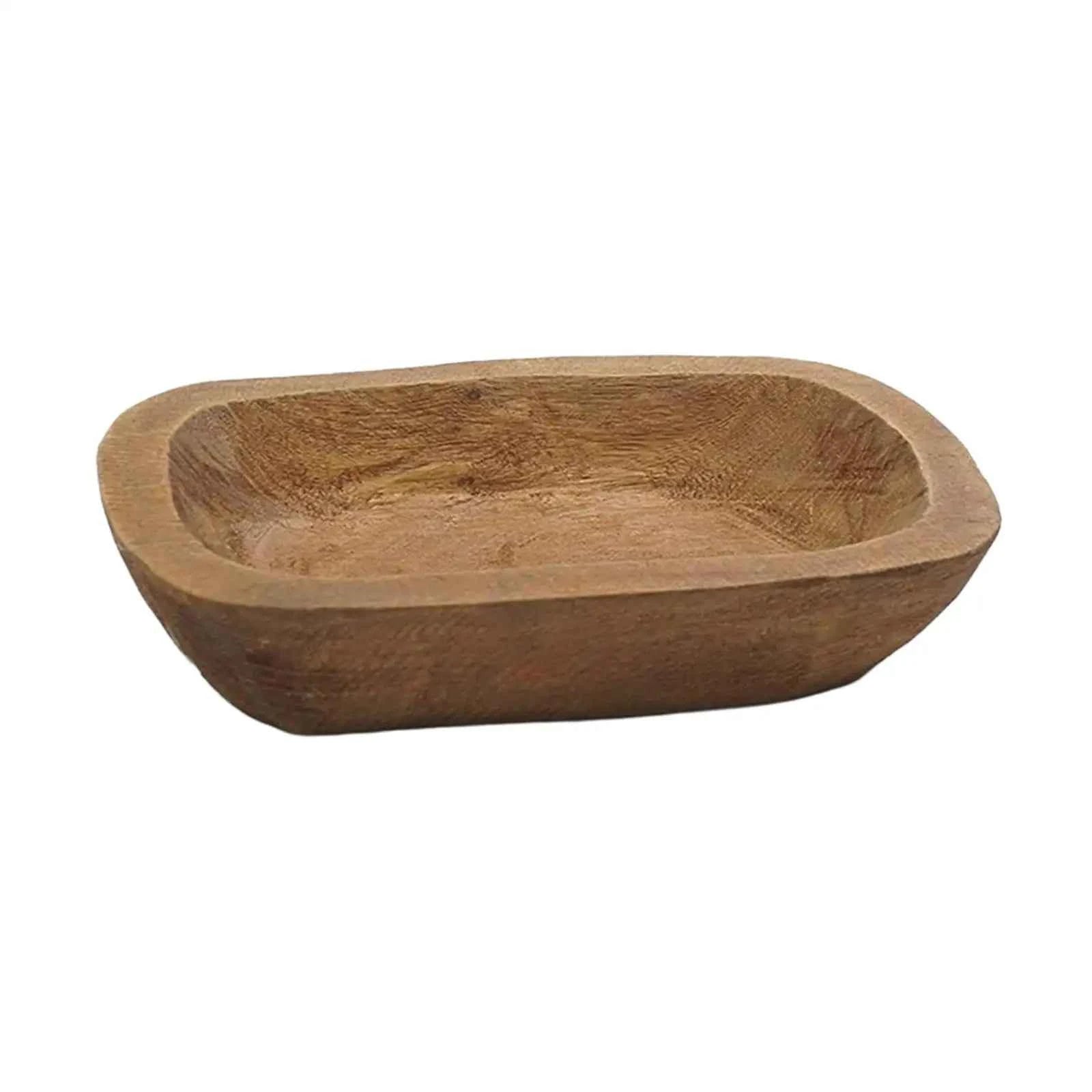 Dough Bowl for Candle Solid Wood Hand Carved for Bread Making Crafts Wedding