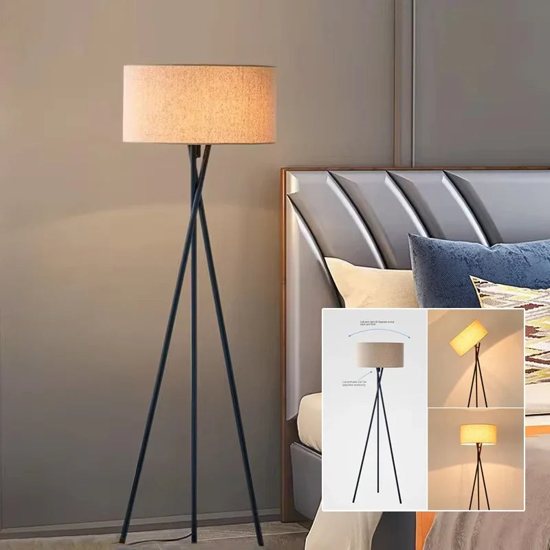 Modern Floor Lamp - Dimmable LED Standing Lamp with Remote Control