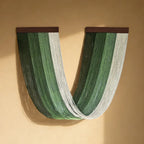 Boho Wooden Wall Art Tapestry - Hand-Woven Cotton Rope Macrame for Bedroom & Living Room