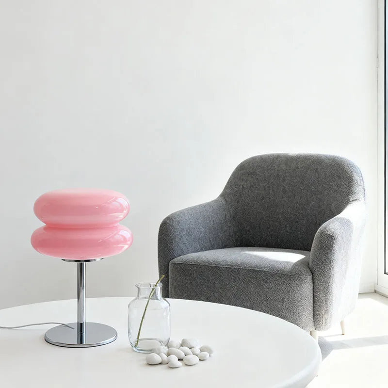 Hamburg Glass Table Lamp - Modern Dimmable Bedside Lamp with Touch Control