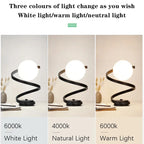 Nordic Glass Table Lamp - Retro LED Bedside Lamp with Dimmable Button