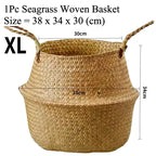 Seagrass Basket - Rattan Hanging Planter & Storage Organizer