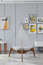Nordic Solid Wood Sailboat Chair - Designer Harp Chair Lounge for Living Room