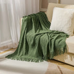 Nordic Knitted Throw Blanket - Soft Shawl for Sofa & Bed