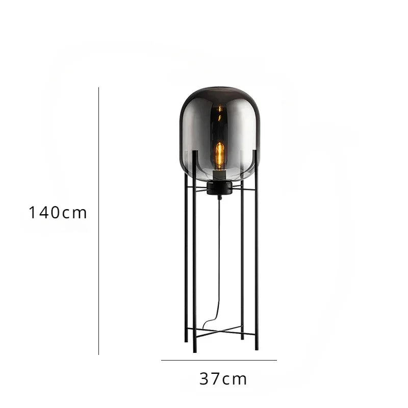 Glass Ball Floor Lamp - Nordic Postmodern LED Spherical Lamp for Living Room