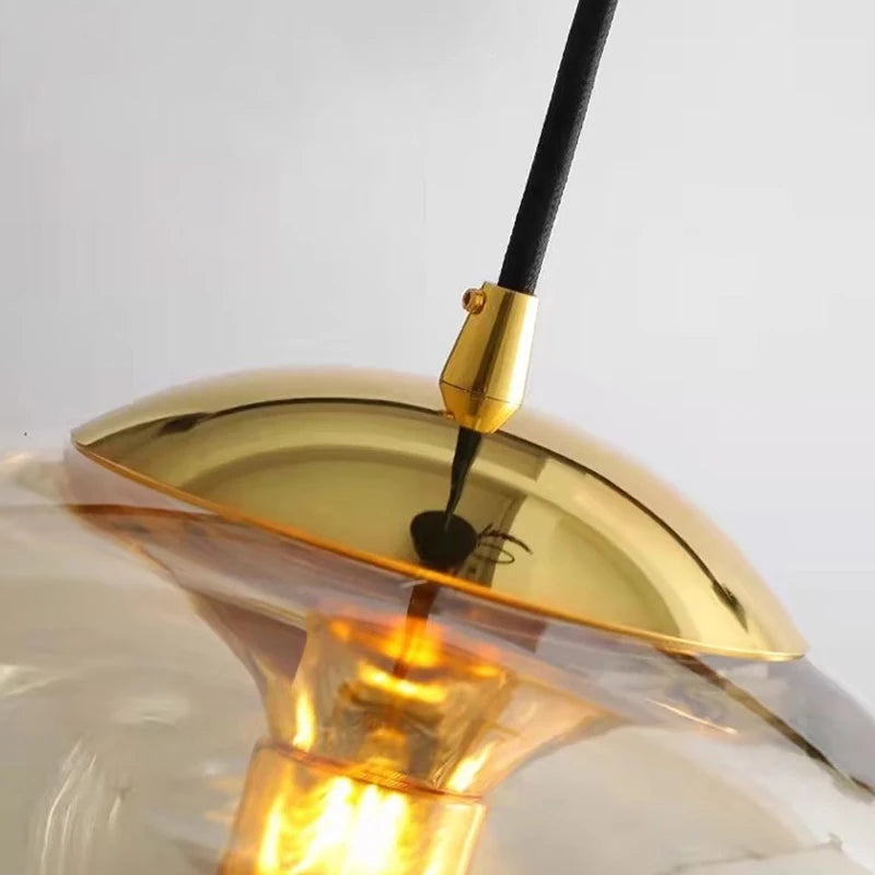 Glass Pendant Light - Modern Chandelier for Dining Room & Kitchen