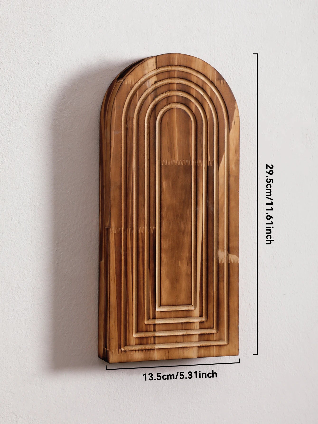 Boho Wooden Wall Vase Arched Hanging Planter for Living Room