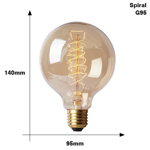 Vintage Edison Bulb - E27 40W Retro Filament Light Bulb for Home Decor