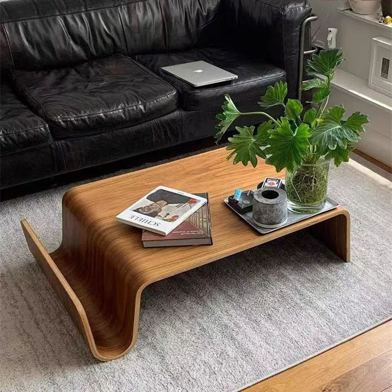 Japanese Ash Wood Coffee Table - Solid Wood Tatami Tea Table for Living Room
