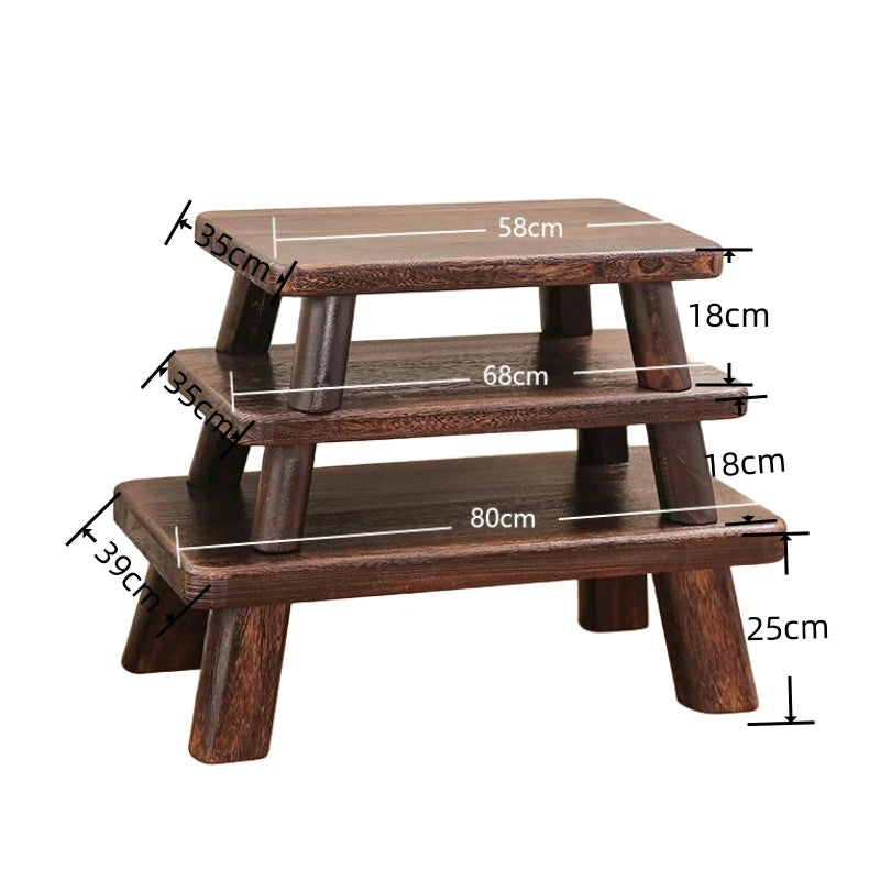 Japanese Tea Table - Traditional Paulownia Wood Low Floor Table for Living Room