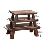 Japanese Tea Table - Traditional Paulownia Wood Low Floor Table for Living Room