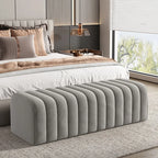 Bed End Bench - Upholstered Bedroom Bench for Shoe Changing & Dressing Room