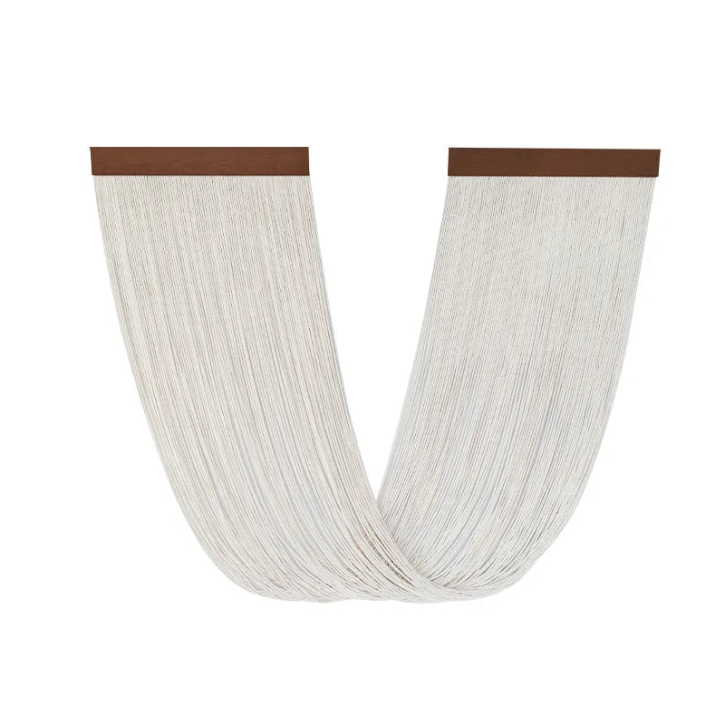 Boho Wooden Wall Art Tapestry - Hand-Woven Cotton Rope Macrame for Bedroom & Living Room