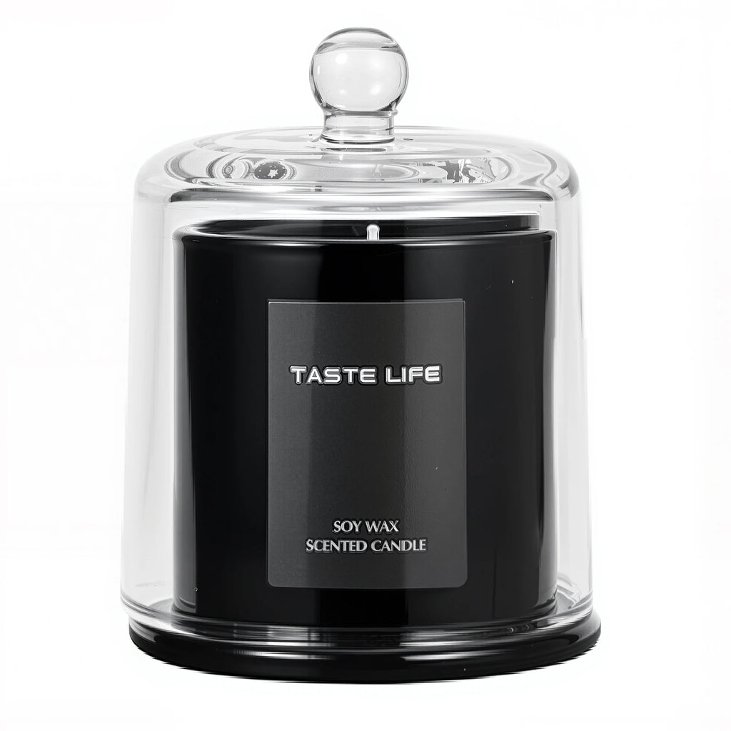 Soy Wax Scented Candle - Glass Cloche Aromatherapy Candle for Home & Spa