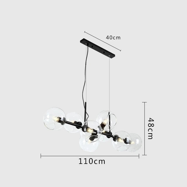 Postmodern Glass Pendant Light | 8-Light Magic Bean Chandelier
