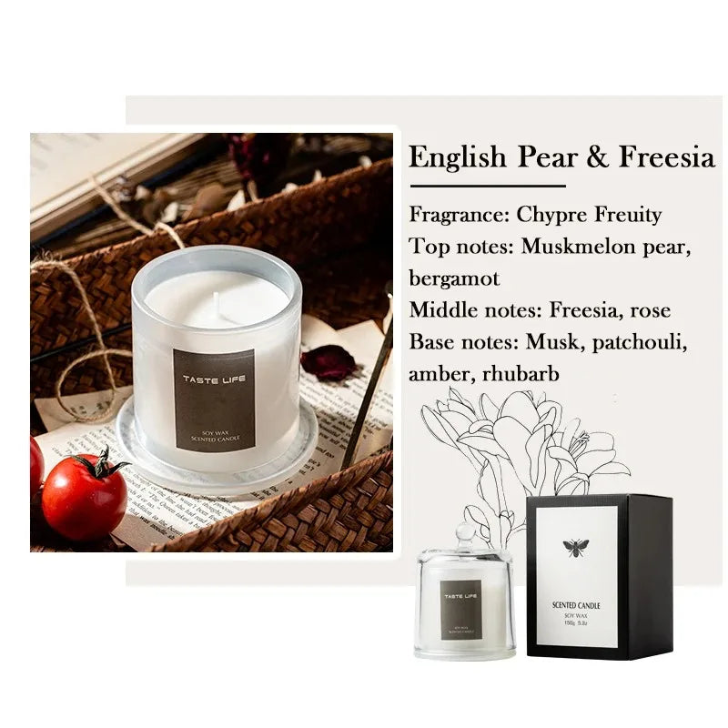 Velvet Rose Ebony Scented Candle - 40 Hour Natural Soy Wax Aromatherapy Candle