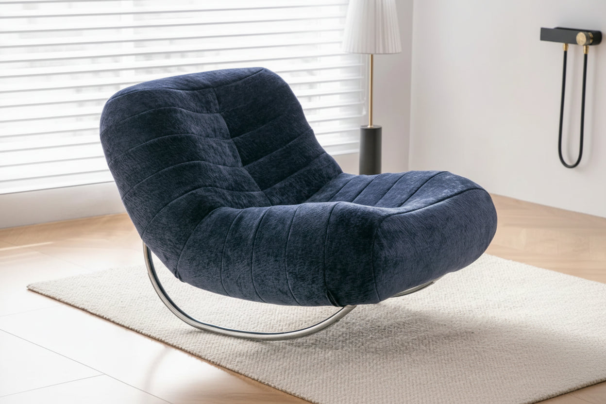 Wrought Iron Caterpillar Rocking Chair - Retro Caterpillar Lounge Chair