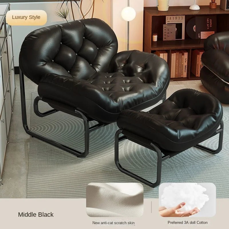 Vintage Lazy Sofa Chair - Casual Accent Chair for Bedroom, Living Room & Balcony