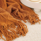 Nordic Knitted Throw Blanket - Soft Shawl for Sofa & Bed