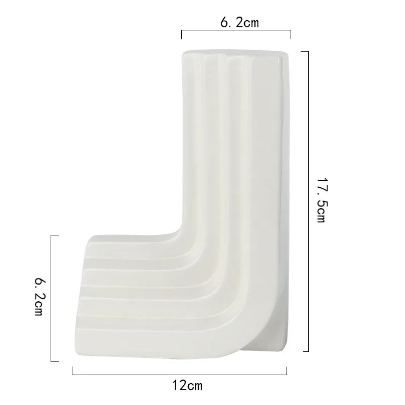 Nordic Ceramic Bookends - Modern Book Holders for Desk & Office Organization