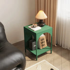 Nordic Metal Coffee Table - Modern Side Table with Storage Shelves for Living Room