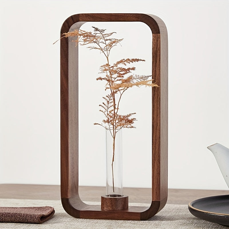 Wooden Hydroponic Planter - Zen-Inspired Solid Wood Plant Stand