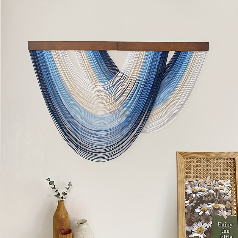 Ocean Wave Wall Hanging - Boho Macrame Tapestry | Gradient Wall Art