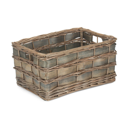 Grey Scandi Storage Basket | Minimalist Organizer in 4 Sizes (S/M/L/XL)