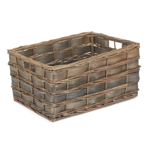 Grey Scandi Storage Basket | Minimalist Organizer in 4 Sizes (S/M/L/XL)