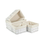 Whitewash Scandi Storage Basket with White Lining | 4 Sizes (S/M/L/XL)