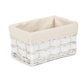 Whitewash Scandi Storage Basket with White Lining | 4 Sizes (S/M/L/XL)