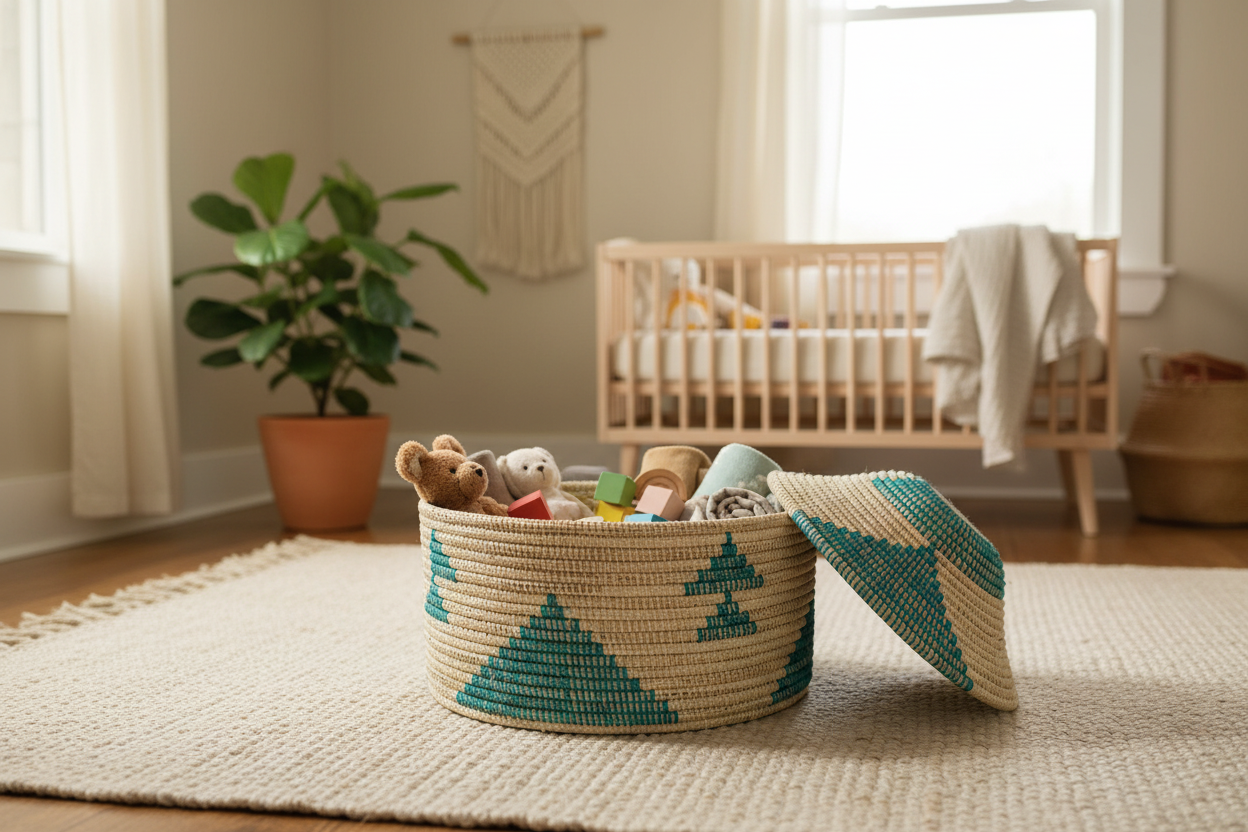 Bedroom Storage with Lid Open