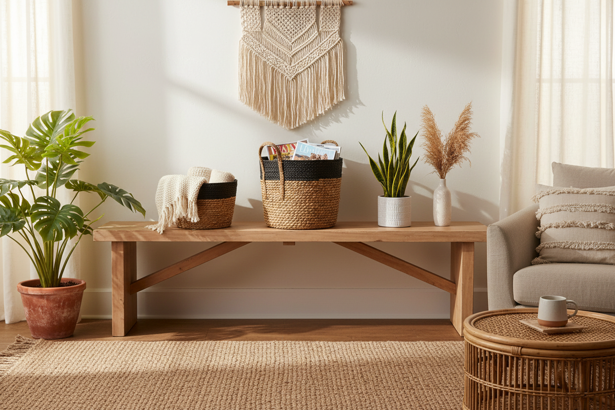 Bohemian living room scene