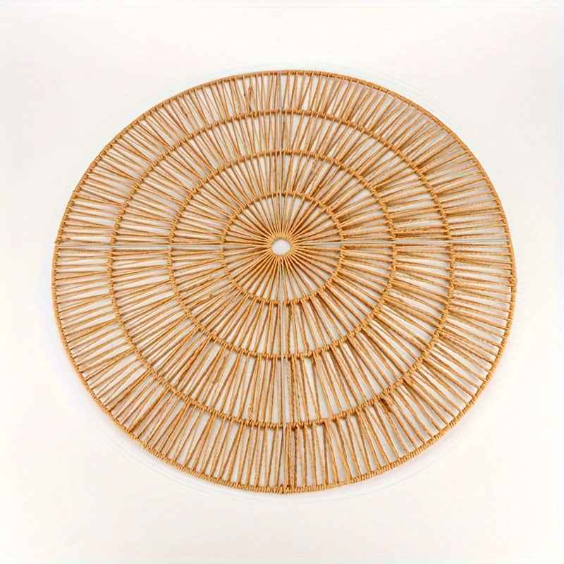 Natural Woven Rattan Wall Hanging - Handcrafted Boho Wall Decor - LUXE Home Collection Co