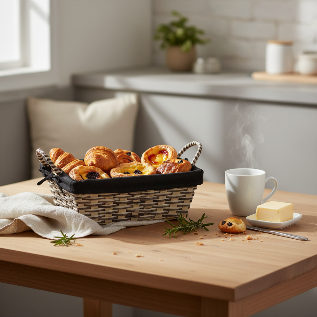 Cozy breakfast scene