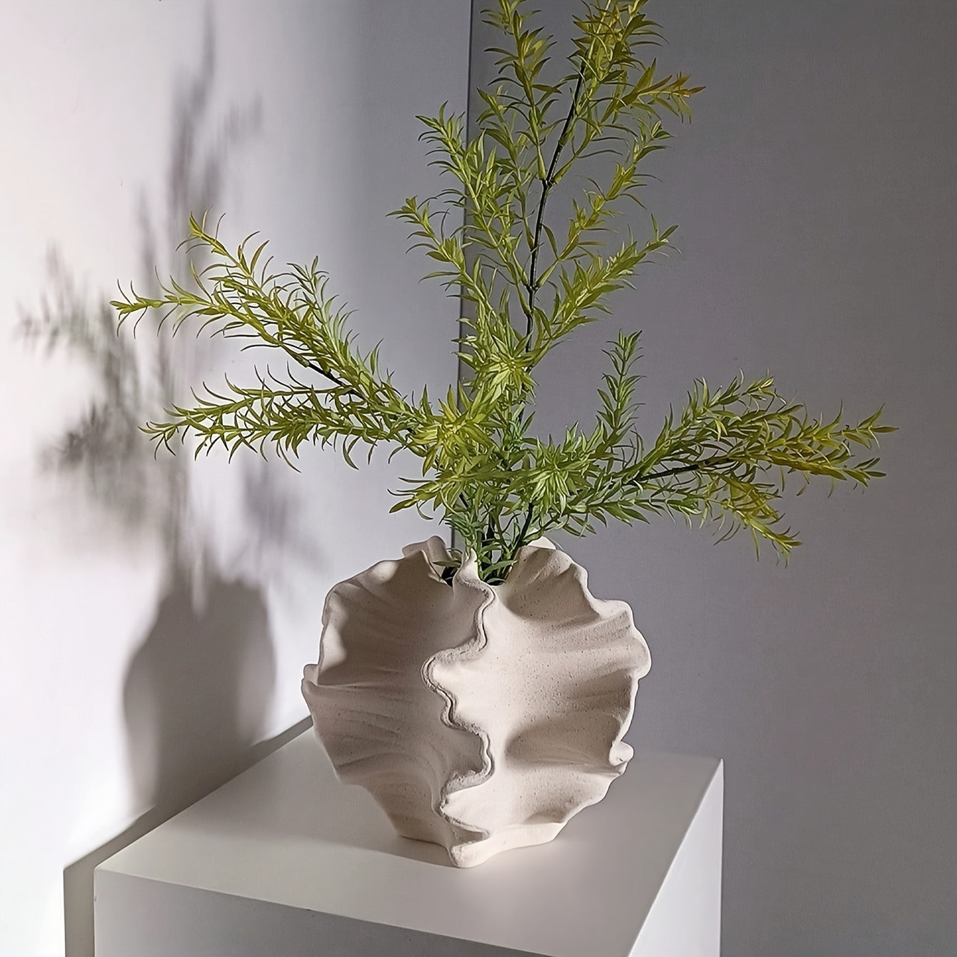 Artistic Porcelain Vase - Modern Irregular Shaped Ceramic Flower Vase